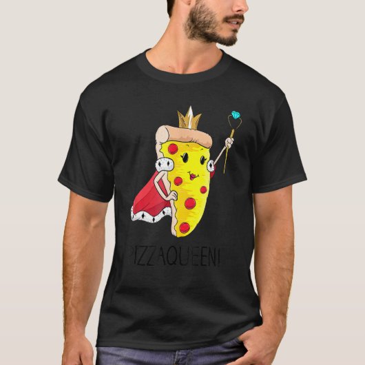 T-shirt Pizza Queen Tee Pepperoni Pizza Slice Queen (Devant)