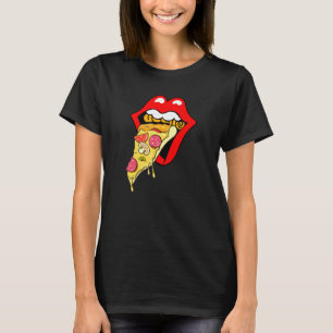 T-shirt Pizza Red Lips Restauration rapide