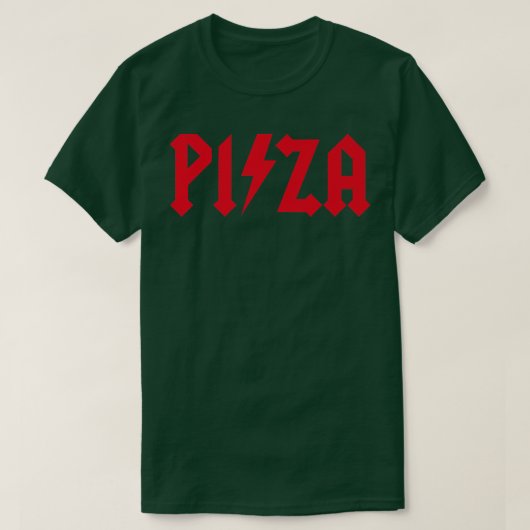 T-shirt Pizza Rocks Funny Rock Music Pizzeria Hard Rock He (Design devant)