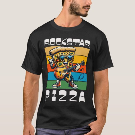 T-shirt Pizza Rockstar (Devant)