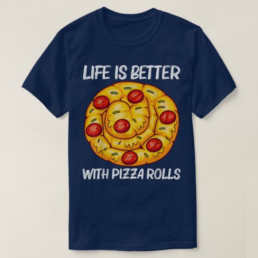 T-shirt Pizza Roll Design For Men Women Pizza Snack F (Design devant)