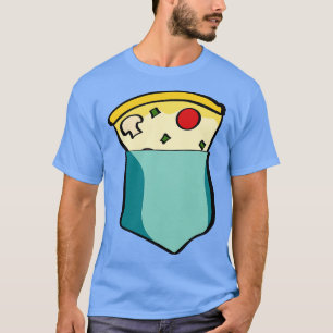 T-shirt Pizza Sac Poche Fast Food Drôle Cadeau