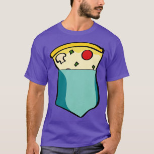 T-shirt Pizza Sac Poche Fast Food Drôle Cadeau