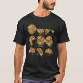 T-shirt Pizza Salami Cheese Quick Math Fractions Funny Mat (Devant)
