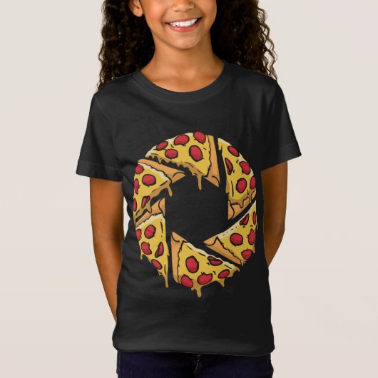 T-Shirt Pizza Shutter - Pizza Slice Camera Shutter Graphiq (Devant)