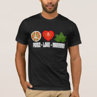 Pizza signe de paix Tomato Coeur et Feuilles de ba