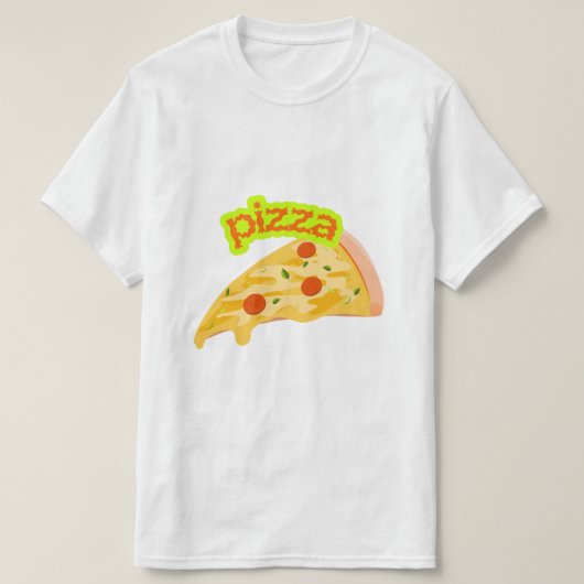 T-shirt Pizza Slice Art - Cheesy Delicious Food  (Design devant)