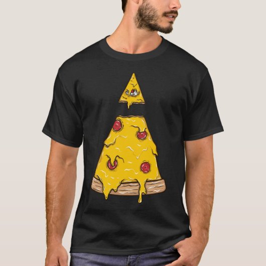T-shirt Pizza Slice Avec fromage et Pepperoni (Devant)