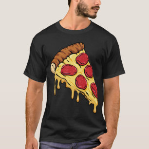 T-shirt Pizza Slice avec Pepperoni et dessin au fromage Il