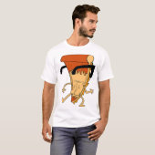 T-shirt Pizza Slice exposée (Devant entier)