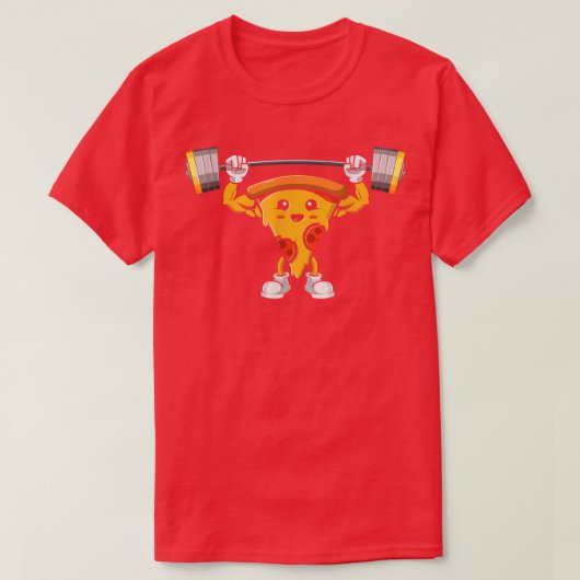 T-shirt Pizza Slice making Deadlift (Design devant)