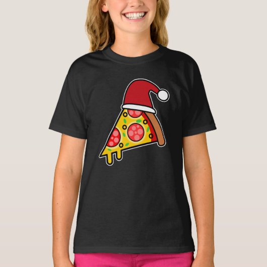 T-SHIRT PIZZA SLICE PÈRE NOËL (Devant)