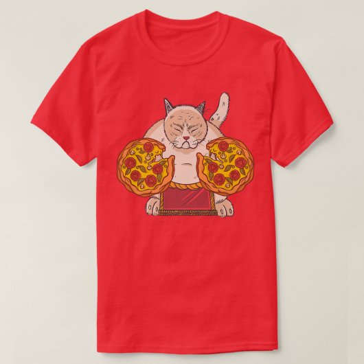 T-shirt pizza Sumo cat  (Design devant)