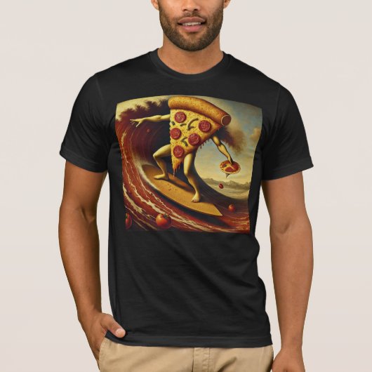 T-shirt Pizza Surf Manger Pizza (Devant)