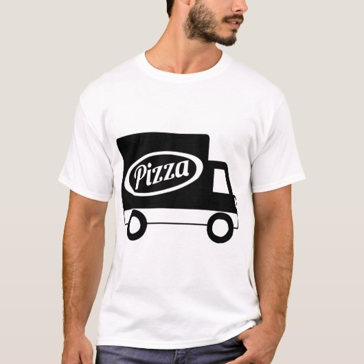T-shirt Pizza Truck Livraison locale Travail Employé Unifo (Devant)