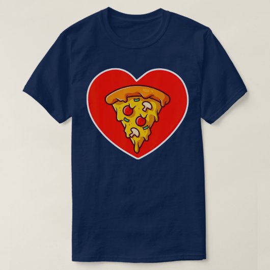 T-shirt Pizza Valentine's Day Coeur Fromage Tomate Drôle F (Design devant)