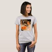 T-shirt Pizza volée par des chats ! (Devant entier)