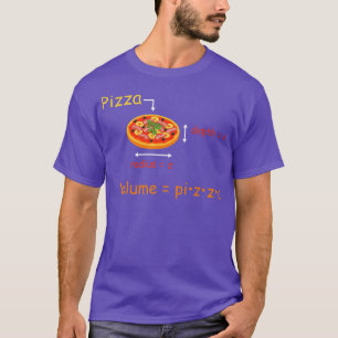 T-shirt Pizza Volume Mathématiques Étudiant Mathématiques