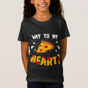 T-Shirt Pizza Way To My Heart Citation Drôle Pizza Lover C