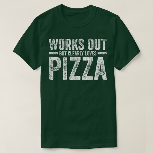 T-shirt Pizza Workout Fitness Vintage 25324647 (Design devant)