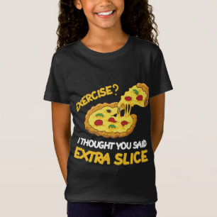 T-Shirt Pizza Workout Homework Funny Pizza Kids