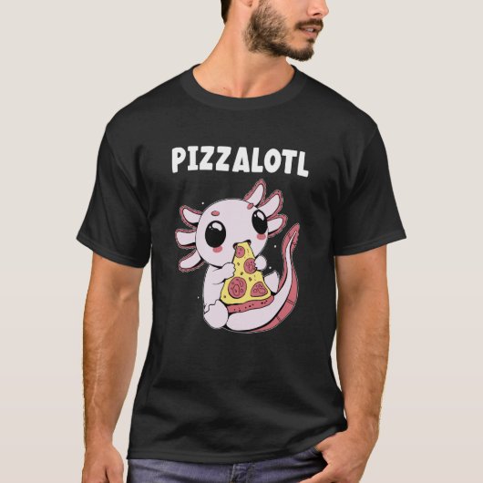 T-shirt Pizzalotl axolotl Cute salamander Amphibian Endang (Devant)
