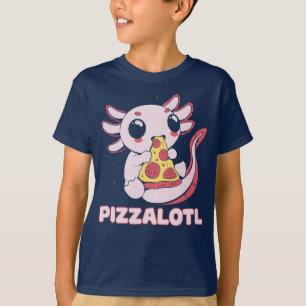 T-shirt PIZZALOTL mignon axolotl amphibien manger pizza am