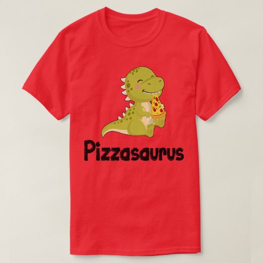 T-shirt Pizzasaure Dinosaur Eating Pizza 1293 (Design devant)
