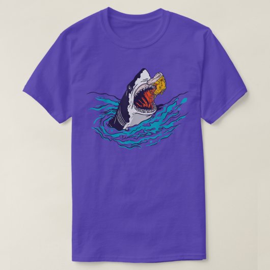 T-shirt Pizzaslice Pizza Shark Bites de requin blanc 35465 (Design devant)