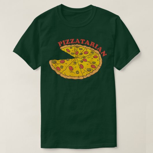 T-shirt Pizzatarian Pizzatarian Restauration rapide Amusan (Design devant)