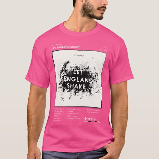 T-shirt Pj Harvey - Let England Shake Tracklist Album (Devant)