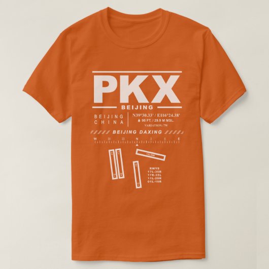 T-shirt PKX de l'aéroport international Daxing de  (Design devant)