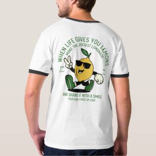 T-SHIRT PLACER LA JOURNÉE FUNNY LEMON PUN RETRO MASCOT