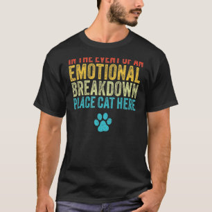 T-shirt Placez le chat ici Maman Papa Chat Vintage