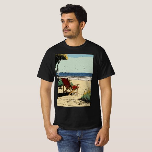 T-shirt plage (Devant entier)