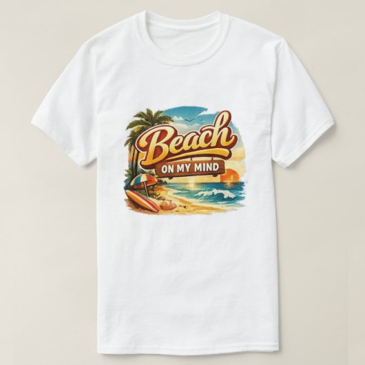 T-SHIRT PLAGE À L'ESPRIT (Design devant)