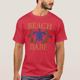 T-shirt Plage Babe Tortue de mer Côte Vacances été Cadeau