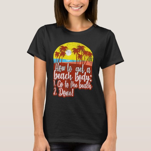 T-shirt Plage Body Vacation Essentials (Devant)