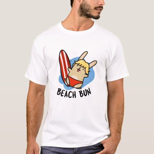 T-shirt Plage Bun Funny Bunny Pun (Devant)
