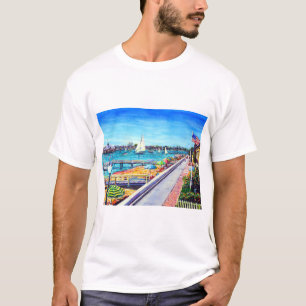 T-shirt Plage CA de Newport d'île de Balboa
