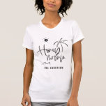 T-shirt Plage-cadeau de palmiers en lune de miel mariage t<br><div class="desc">La calligraphie de script moderne et manuscrite pour faire savoir à tout le monde que ce n'est pas seulement un jour férié. C'est ta lune de miel. Partie d'une collection. Modifiez la couleur pour la customiser.</div>