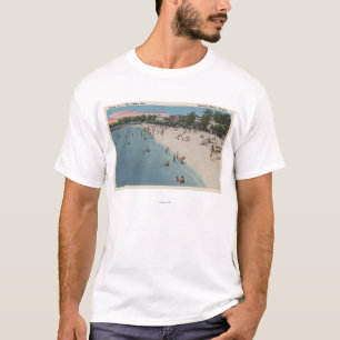 T-shirt Plage coloniale, VA - scène la prenant un bain de