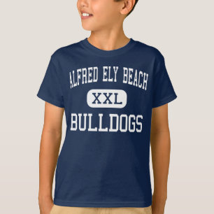 T-shirt Plage d'Alfred Ely - bouledogues - haute - la