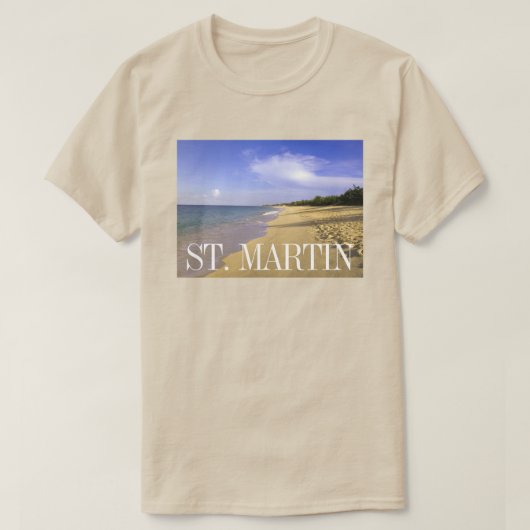 T-shirt Plage de Baie Longue, St. Martin (Design devant)