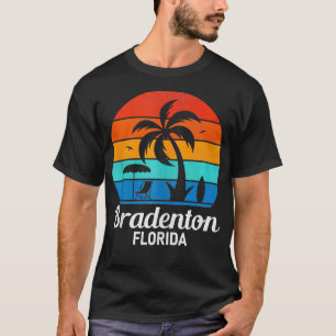 T-shirt Plage de Bradenton Floride Palm Tree Coucher de so