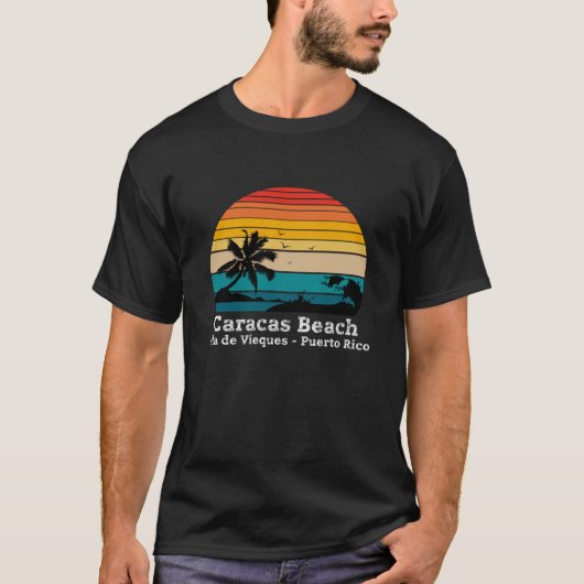 T-shirt Plage de Caracas Isla de Vieques - Porto Rico (Devant)