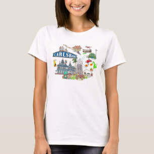 T-shirt Plage de Carlsbad, ville amusante