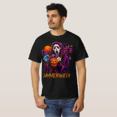 T-shirt Plage de citrouille Ghostface de Summerween (Devant entier)