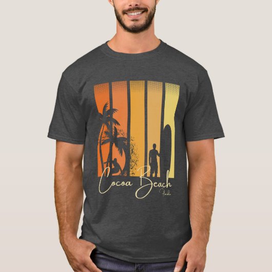 T-shirt Plage de Cocoa Beach Floride Surf (Devant)