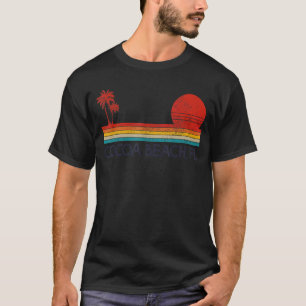 T-shirt Plage de Cocoa Floride FL Palmiers Vintages Surfer